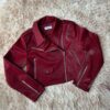 Campera Biker Croco Bordó - Cuero Ecológico Talle G
