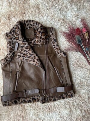 Chaleco "Safari Chic" Forro Animal Print