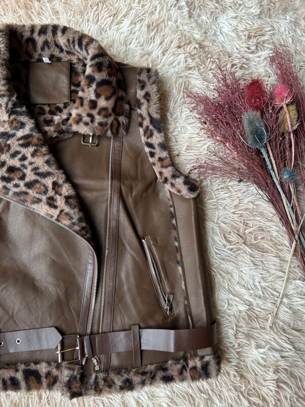 Chaleco "Safari Chic" Forro Animal Print