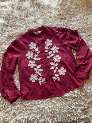 Camisa poplin bordada