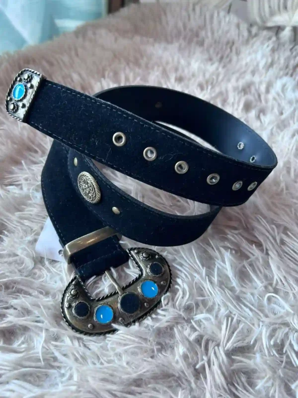 Cinto eco-cuero gamuzado