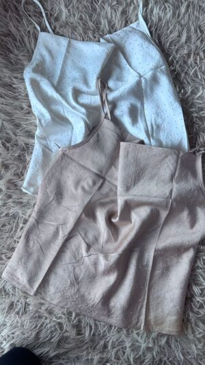 Lenceras cuello bote con brillos