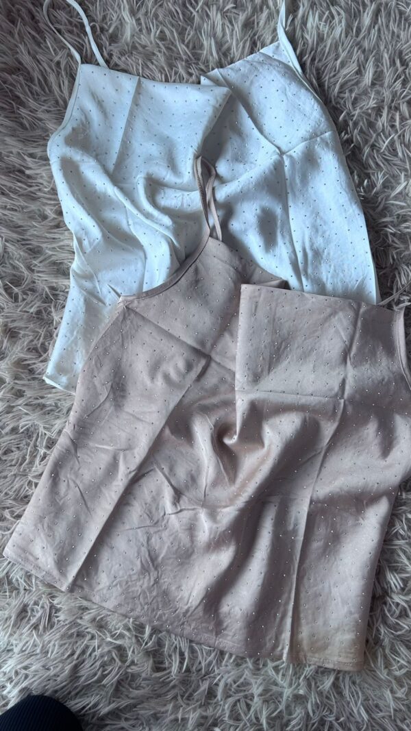 Lenceras cuello bote con brillos