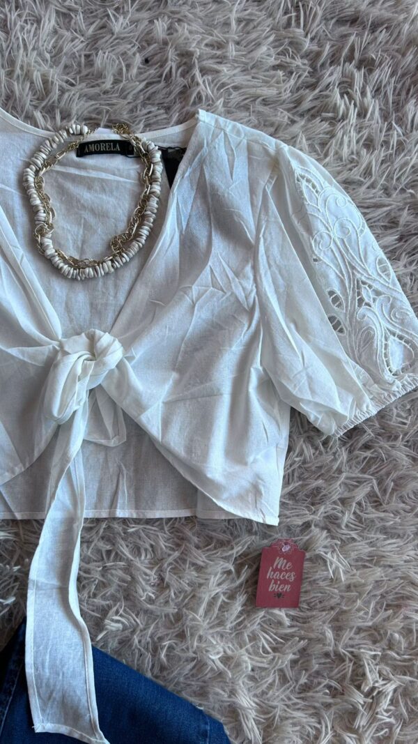 Crop Top Para Atar De Lino