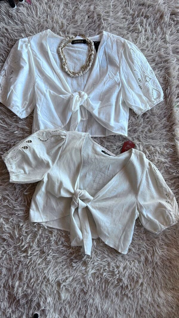 Crop Top Para Atar De Lino